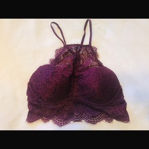 PINK Bralette Size Small Maroon
